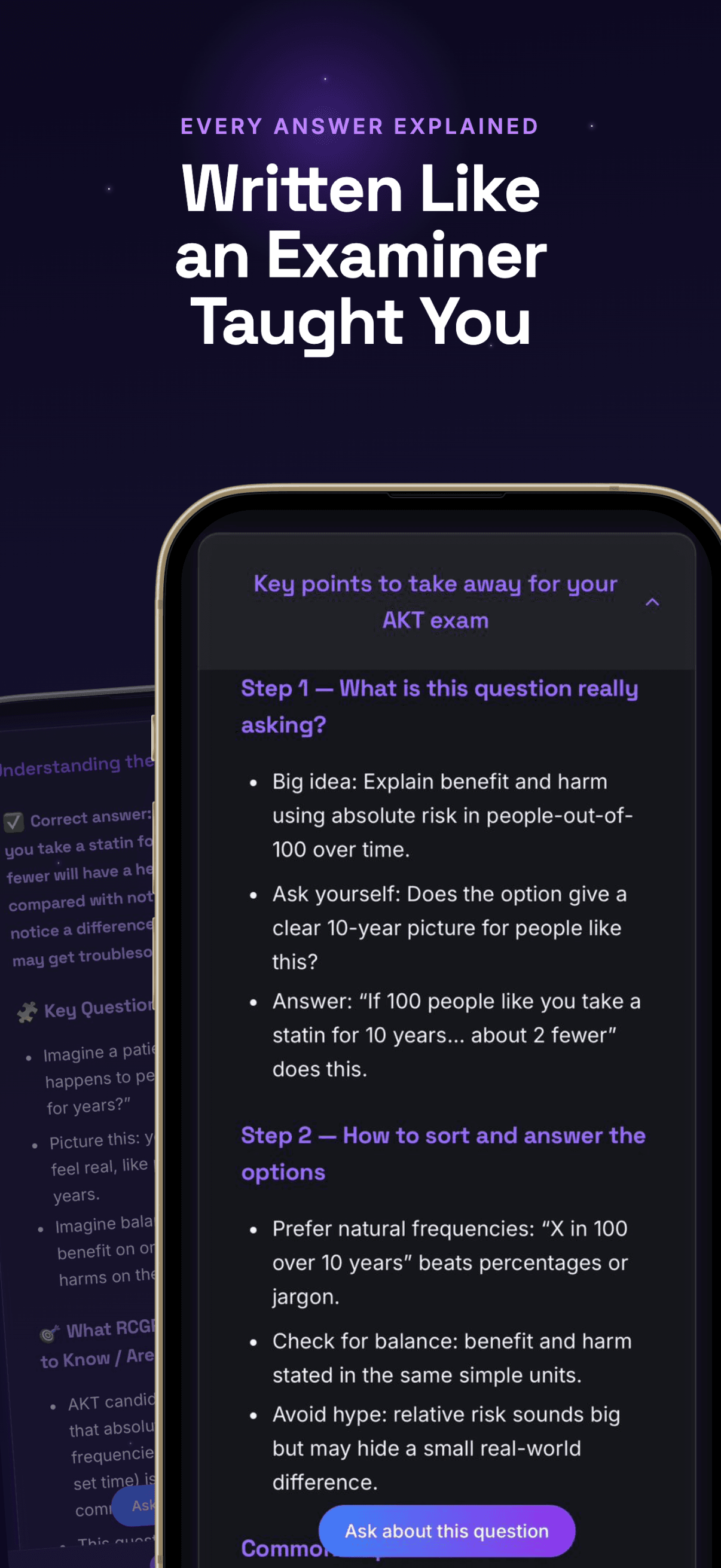 Deep explanations written like an examiner taught you